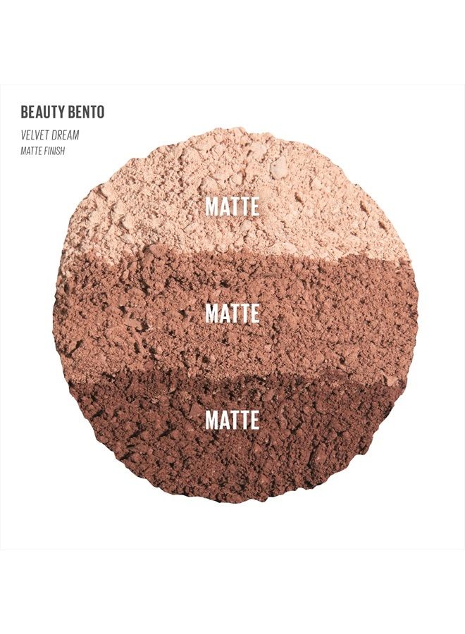 Beauty Bento Collection - Bouncy Eyeshadow Trio | Burnt Sandy Brown Tones, Travel Size, 13 Velvet Dream, 2019 Allure Best of Beauty Award, 0.03 Oz