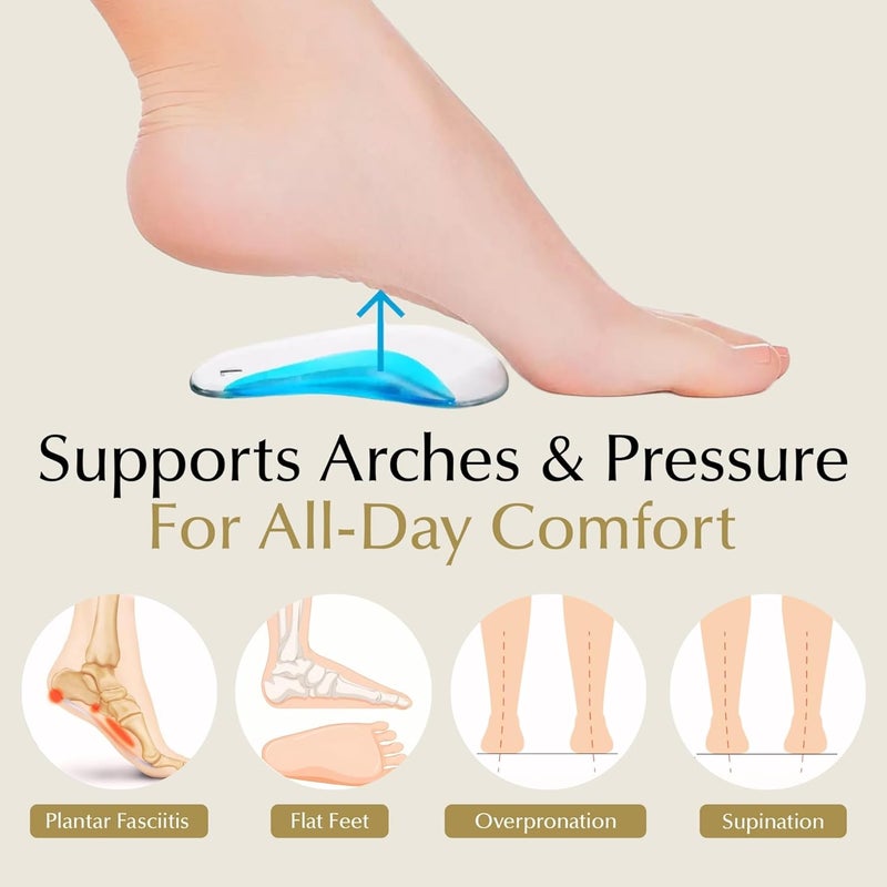 EPILYNX Kids Arch Support Inserts for Flat Feet (Ages 5–12) - Orthotics for Plantar Fasciitis, Gel Arch Support for Plantar Fasciitis - Foot Arch Support, Flat Foot Corrector, Overpronation Insoles - 1 Pair - Image 5