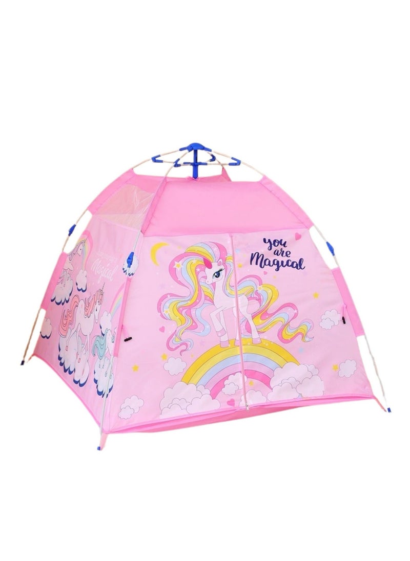 Home Smart Home Smart Kids Tents for Kids Playing and Sleeping Birthday Party Decoration Play House Tent  For Boys And Girls Indoor and Outdoor Tent (Unicorn Square Tent)  - Image 1