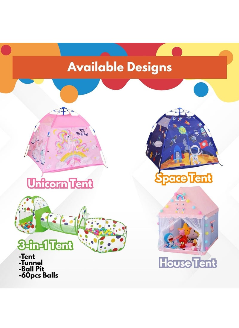 Home Smart Home Smart Kids Tents for Kids Playing and Sleeping Birthday Party Decoration Play House Tent  For Boys And Girls Indoor and Outdoor Tent (Unicorn Square Tent)  - Image 3