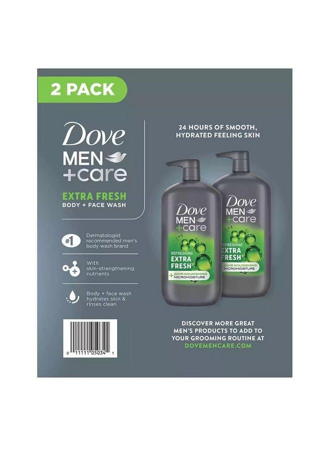 Dove Men+Care Body and Face Wash Extra Fresh, 32 Fluid Ounce (Pack of 2) - Image 2