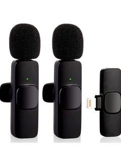 Generic Wireless Microphone for iPhone iPad, Plug-Play Wireless Lavalier Mic with 2 Microphone for Phone Video Recording, Interview, Vlog, Auto Sync and Noise Reduction  - Image 1