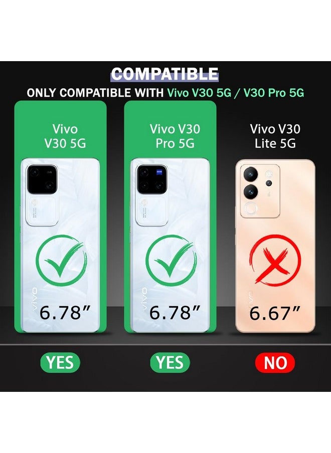 ذا جيفت كارت - غطاء خلفي أنيق ومضاد للصدمات من ذا جيفت كارت لهاتف فيفو V30 / V30 برو 5G | حماية 360 درجة | غطاء خلفي شفاف صلب وشفاف لهاتف فيفو V30 / V30 برو (PC و TPU، مصد أسود) - Image 1
