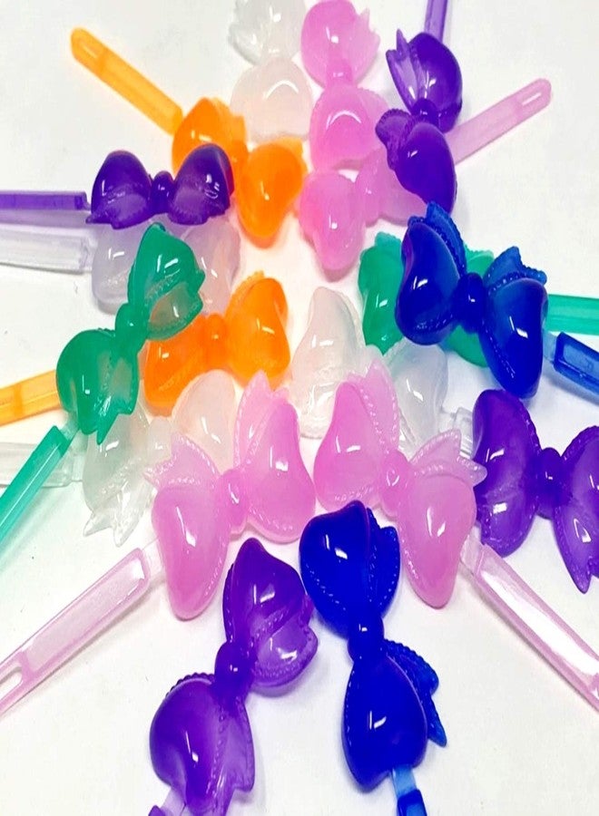 Tara Girls Self Hinge Plastic Bow Hair Barrettes Selection Pack Of 2 (BR52) - Image 2