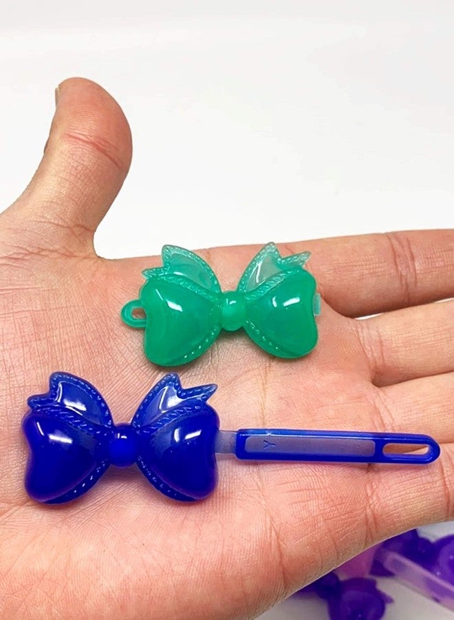 Tara Girls Self Hinge Plastic Bow Hair Barrettes Selection Pack Of 2 (BR52) - Image 4