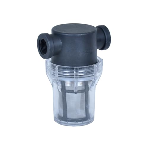 Winmax Clear Inline Filter 1/2 Inch Female Thread 80 Mesh | Tank Filter for Water Tank, RO Plant, Corporation Water Supply and Irrigation System | Model SRP-F02 | Durable, Transparent, Long Service Life - Image 1