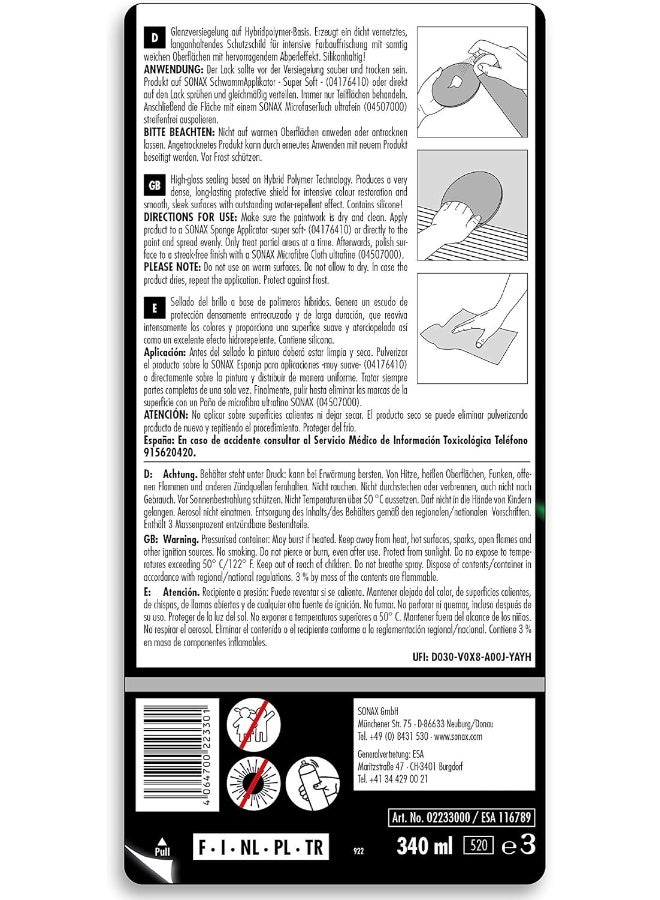 Sonax 223300 Polymer Net Shield, 11.5 fl. oz. - Image 5