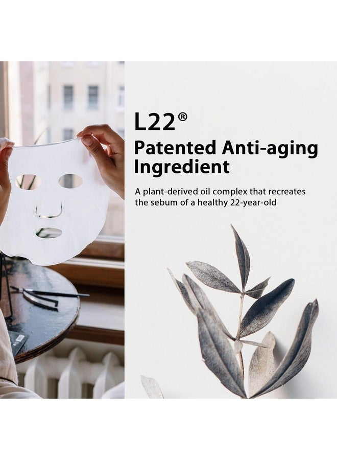 لولوون مجموعة من 7 قطع من قناع الوجه الورقي وقناع الوجه المرطب ومجموعة أقنعة الوجه المرطبة للعناية بالبشرة والجمال باللون الأحمر الثمين - Image 5