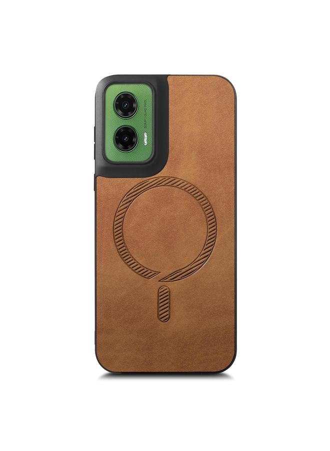 S-TOP Case For Motorola Moto G35 Retro Magsafe Magnetic PU Back Cover Phone Case - Image 2