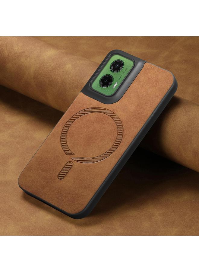 S-TOP Case For Motorola Moto G35 Retro Magsafe Magnetic PU Back Cover Phone Case - Image 4