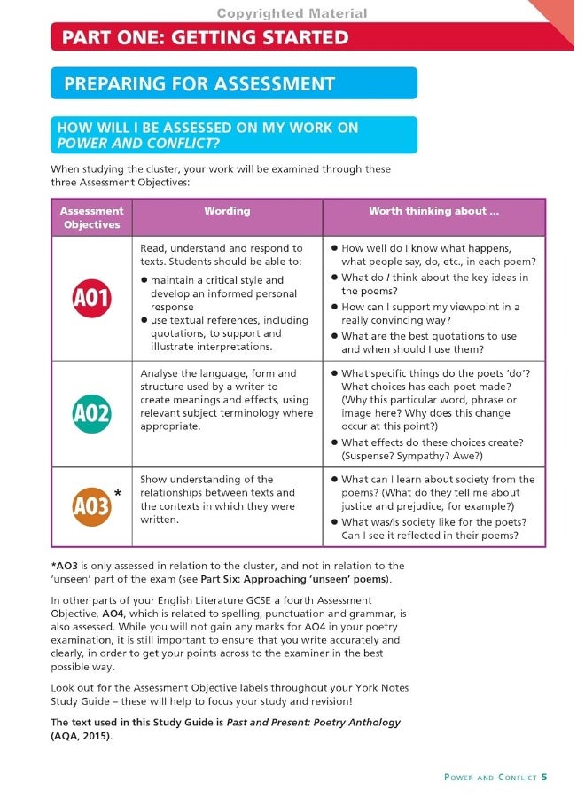AQA Poetry Anthology - Power and Conflict: York Notes for GCSE everything you need to catch up, study and prepare for and 2023 and 2024 exams and assessments - Image 4