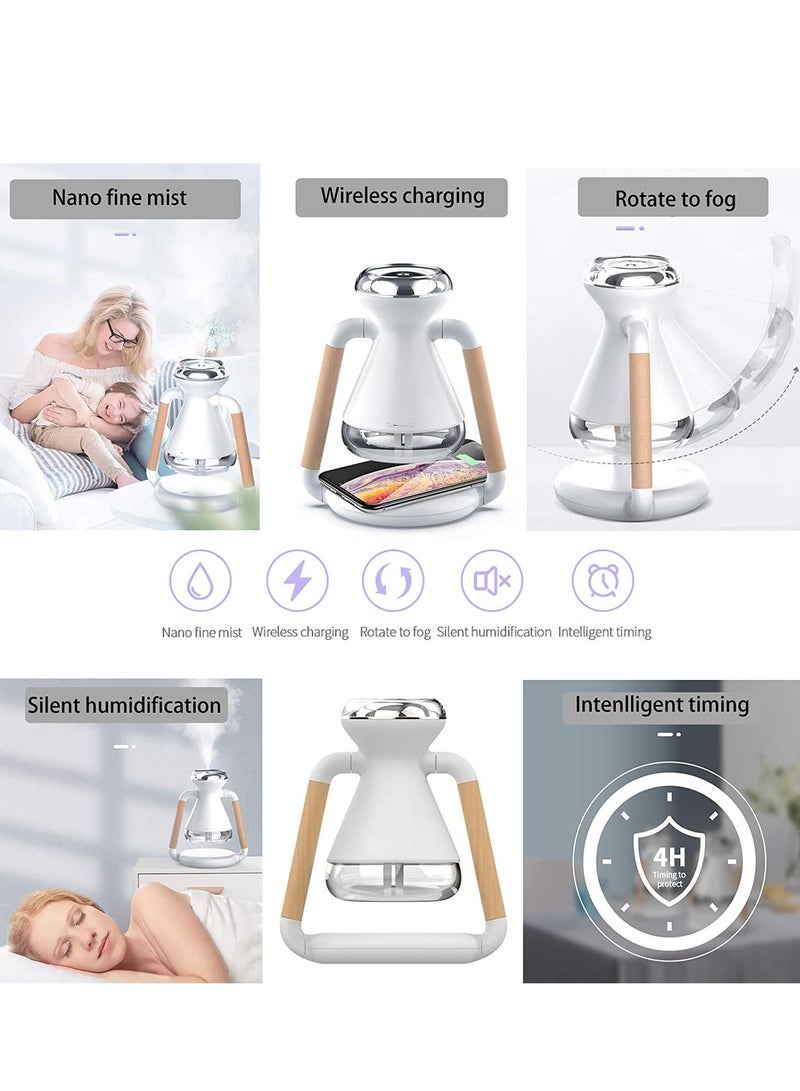 Rock Pow 230ml Mini Air Humidifier with Wireless Mobile Phone Charging  - Image 2