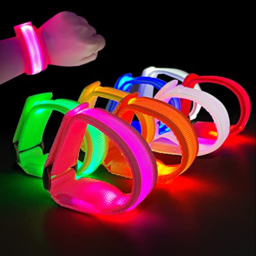 M.best 8pcs LED Light Up Bracelets Glow Flashing Wristbands Glow in The Dark Party Supplies for Wedding, Raves, Concert, Camping,Sporting Events, Party - Image 1