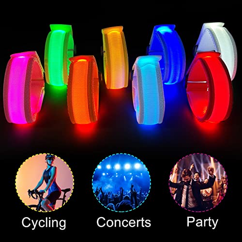 M.best 8pcs LED Light Up Bracelets Glow Flashing Wristbands Glow in The Dark Party Supplies for Wedding, Raves, Concert, Camping,Sporting Events, Party - Image 2