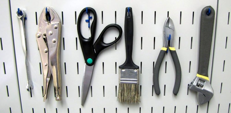 Wall Control KT-200-DLX Blue Slotted Metal Pegboard Hook Kit for Storage & Organization – Deluxe Assortment, 50 lbs Capacity, Made in USA - Image 4