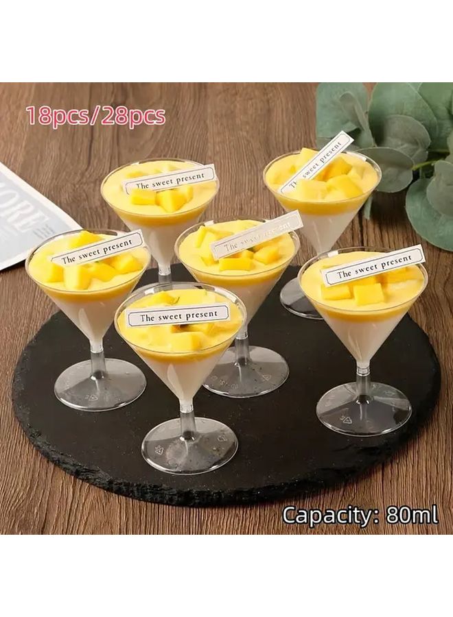 18 Pcs Goblet Party Cups Dessert Bowls For Birthdays Graduation Mother Day Buffet - Image 1