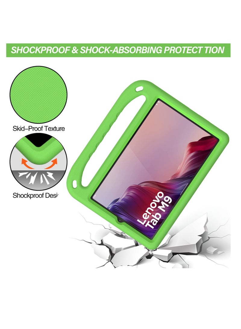 Kids Case Compatible with Lenovo Tab M9 9.0 inch 2023 (TB-310FU/TB-310XU), Light Weight Shock Proof Handle Stand Kids Friendly Protective Cover Case EV A Tablet Case - Image 3