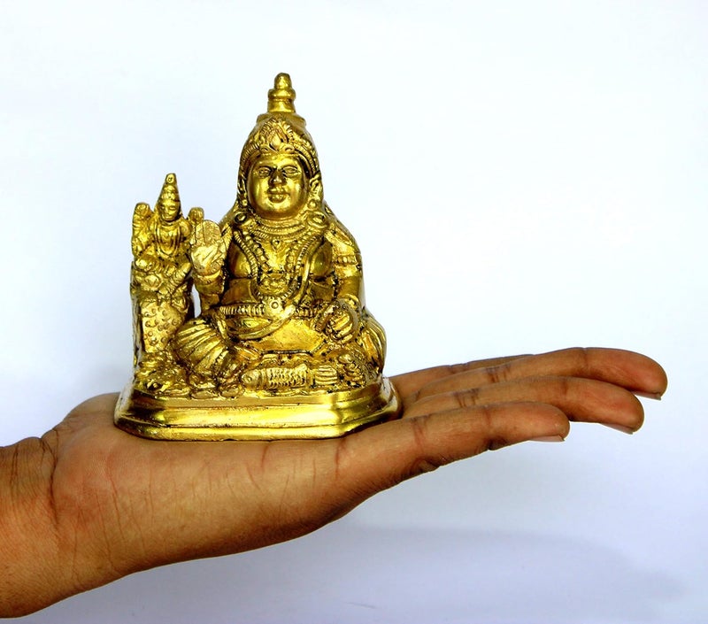 ESPLANADE Brass Laxmi Kuber Idol for Pooja or Home Workplace Office Desk Gold 425 - Image 5