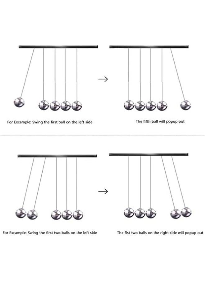 DURKU - Classic Steel Z-shaped Newton's Cradle - Perfect Balance Balls - Image 1