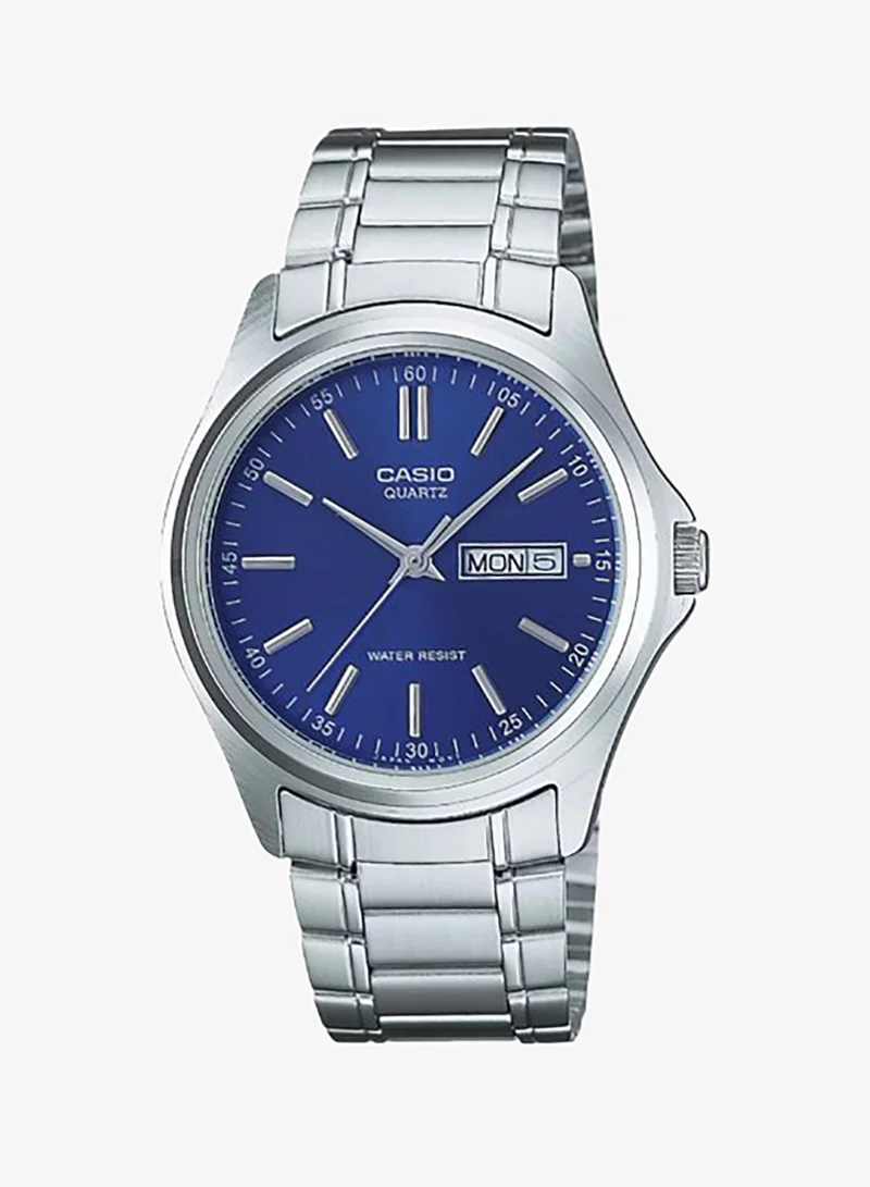 كاسيو Men's Stainless Steel Analog Watch MTP-1239D-2ADF - 38.5mm mm