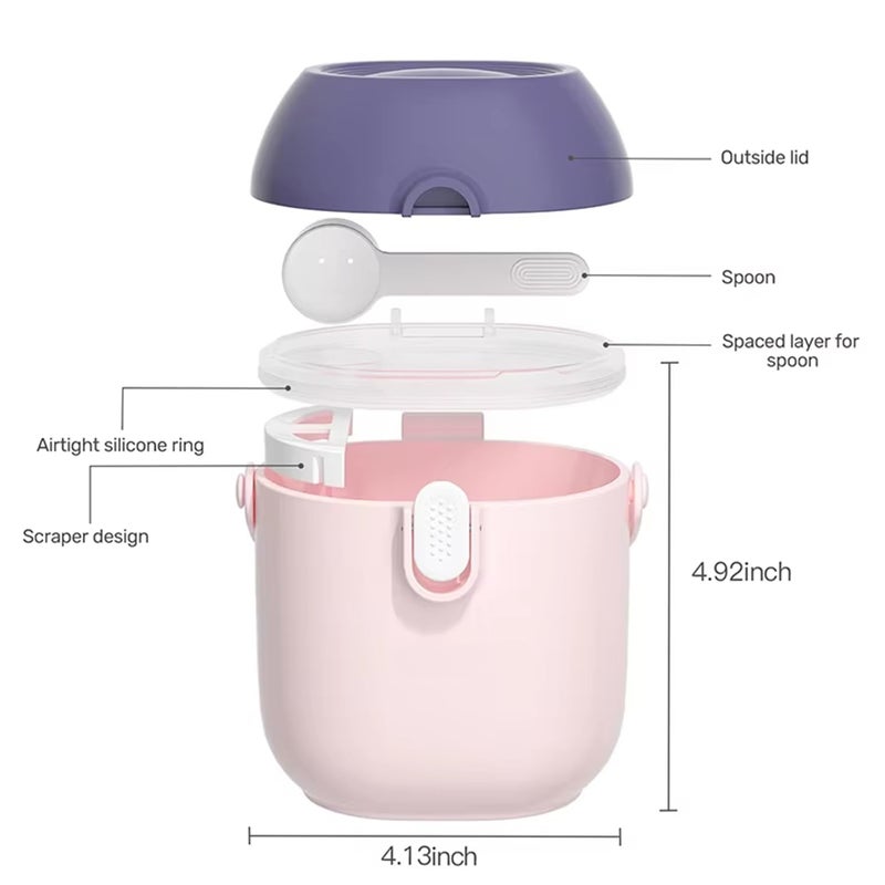 FIMALIA Milk Powder Container Storage Multi 450ML-1 pc | Infant Formula Storage, BPA-Free, Airtight, Portion Control, Compact - Image 3