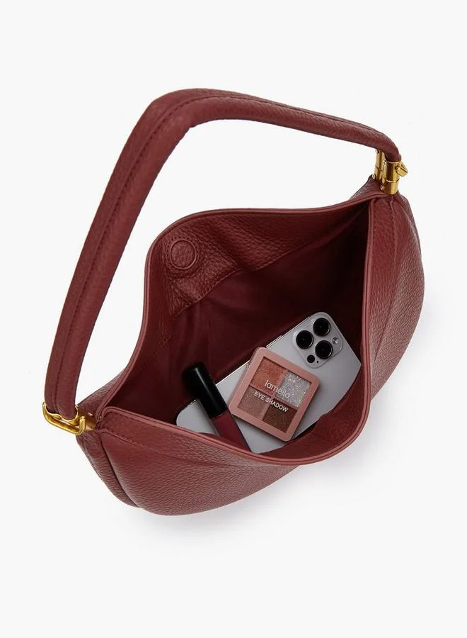 Celeste RED Textured Shoulder Bag With Flap Closure for Women | Best Price UAE