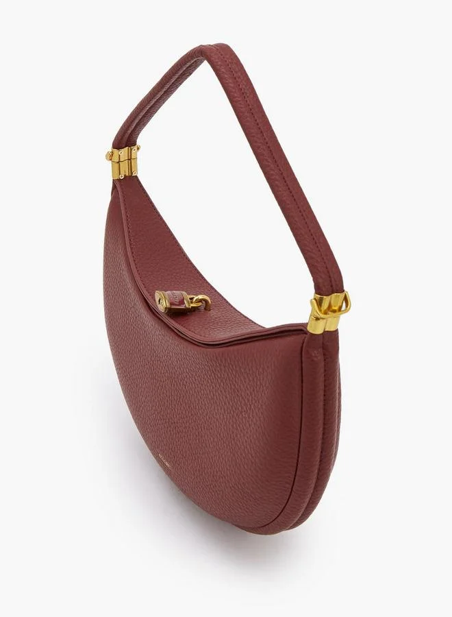 Celeste RED Textured Shoulder Bag With Flap Closure for Women | Best Price UAE