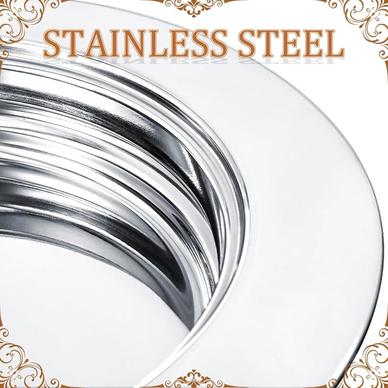 Bekith 2 Pack Communion Plates for Church, Communion Ware Stainless Steel Bread Tray, Church Supplies Set, Silver - Image 3