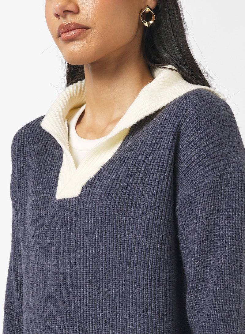 جينجر كنزة صوفية ناعمة بياقة بولو - Image 3