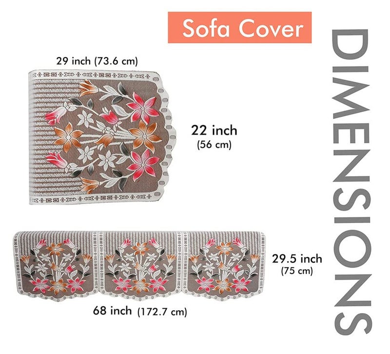 Yellow Weaves 6 Pieces Multi Sofa Slip Cover for Living Room - 5 Seater Sofa Covers - Image 5
