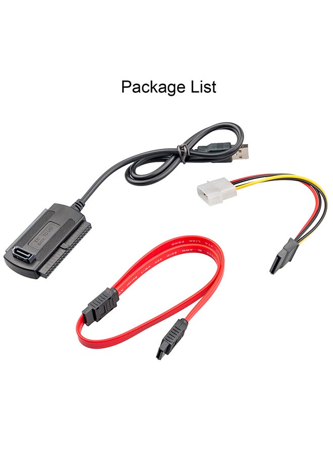 SATA/PATA/IDE Drive To USB 2.0 Adapter Converter Cable Kit Black/Red/Yellow - Image 3