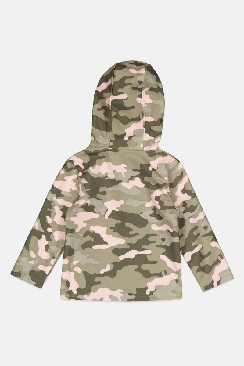 Body Glove Toddlers Girl Camouflage Jacket, Olive - Image 2