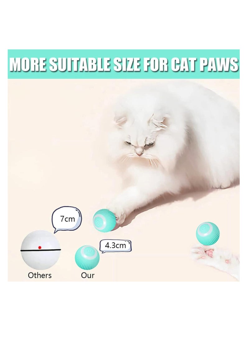 ARGT Interactive Cat Toy Ball, USB Rechargeable Smart Ball, Cat Toy with Light and Automatic Spin Ball Kit, Gift - Image 2