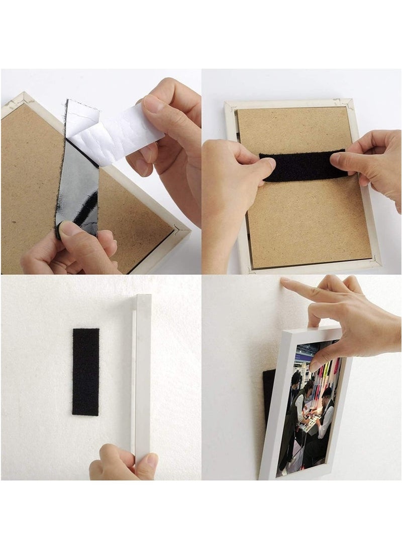 20 Pcs Hook and Loop Tape Strips, with Adhesive Sticky Back Fastener, Heavy Duty Double Side Mounting Tape Industrial Strength Interlocking Tape for Home School Office, 1.2x4 inch - Image 5