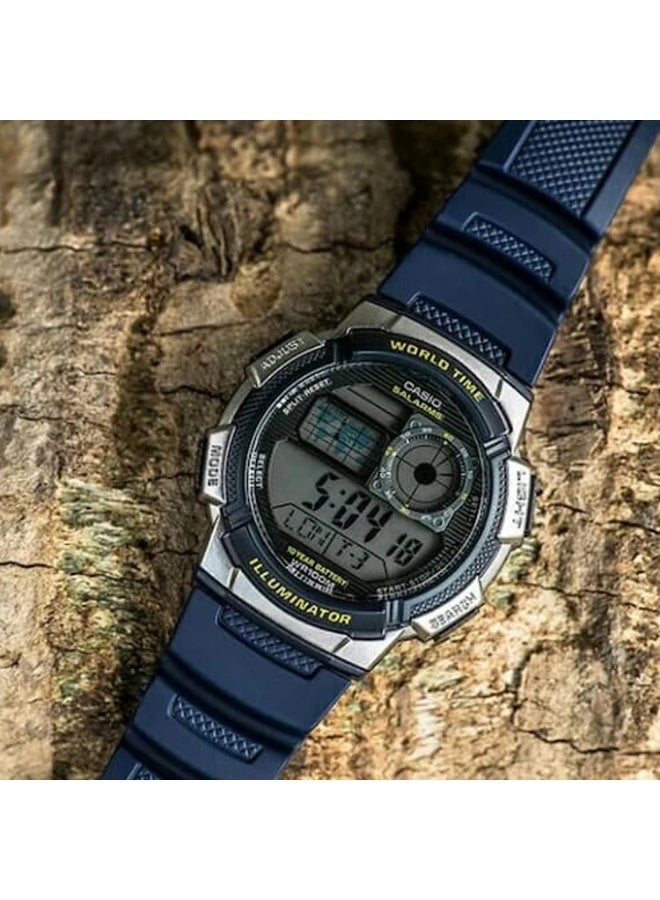 كاسيو ساعة يد رقمية كوارتز من الراتينج طراز AE-1000W-2AVDF - 40 مم - أزرق للرجال - Image 5