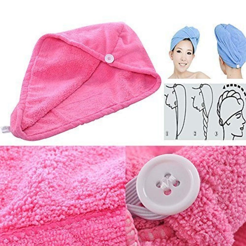 Kytaste kytaste Microfiber Hair Wraps Magic Fast Dry Towel Drying Bath Twist Hat Spa Soft Scarf Magic Hair Drying Towel Cap Pack of 1 - Image 3