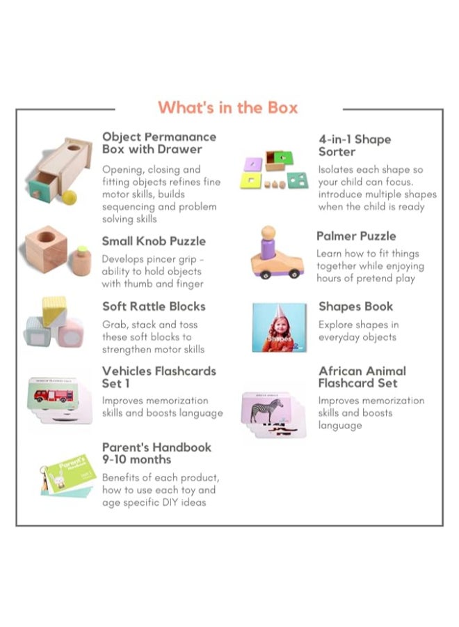 Curious Cub Montessori Learning Wooden Baby Toys Montessori Toys For 9-12 Months Fine Motor Skills Development Sensory And Educational Toy  Engaging Toy For KidsWooden Puzzles - Image 2