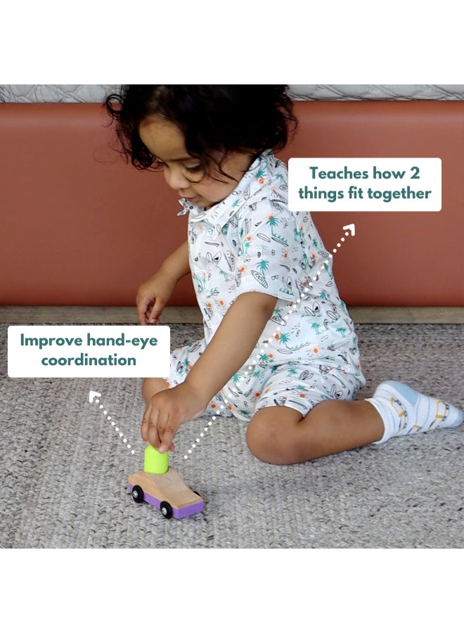 Curious Cub Montessori Learning Wooden Baby Toys Montessori Toys For 9-12 Months Fine Motor Skills Development Sensory And Educational Toy  Engaging Toy For KidsWooden Puzzles - Image 3