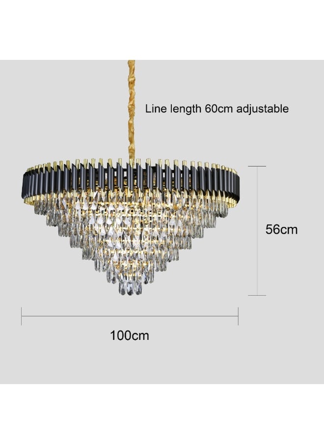 Hummer Modern black and gold chandelier E14, 100 cm  - Image 1