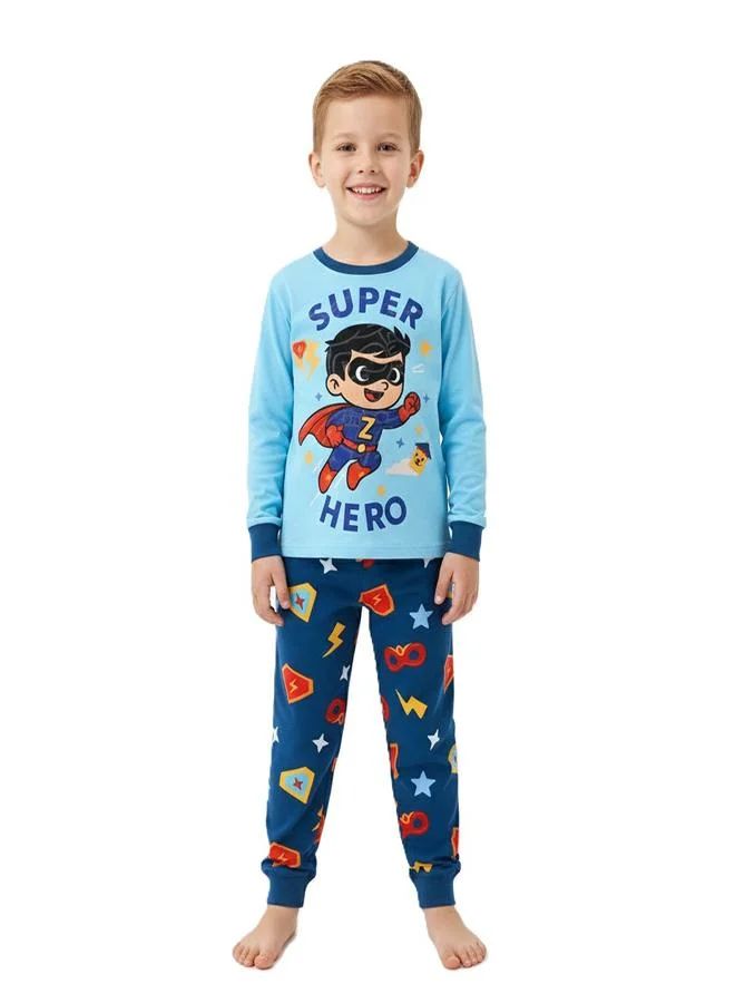 babyqlo Superhero Adventure Boys Glow in the Dark Pajama Set