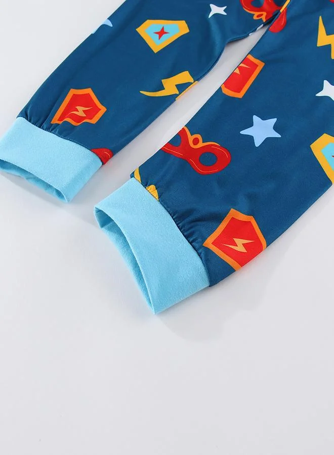 babyqlo Superhero Adventure Boys Glow in the Dark Pajama Set