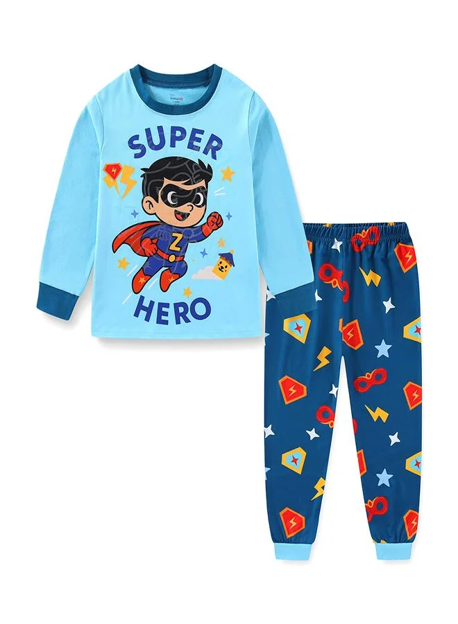 babyqlo Superhero Adventure Boys Glow in the Dark Pajama Set