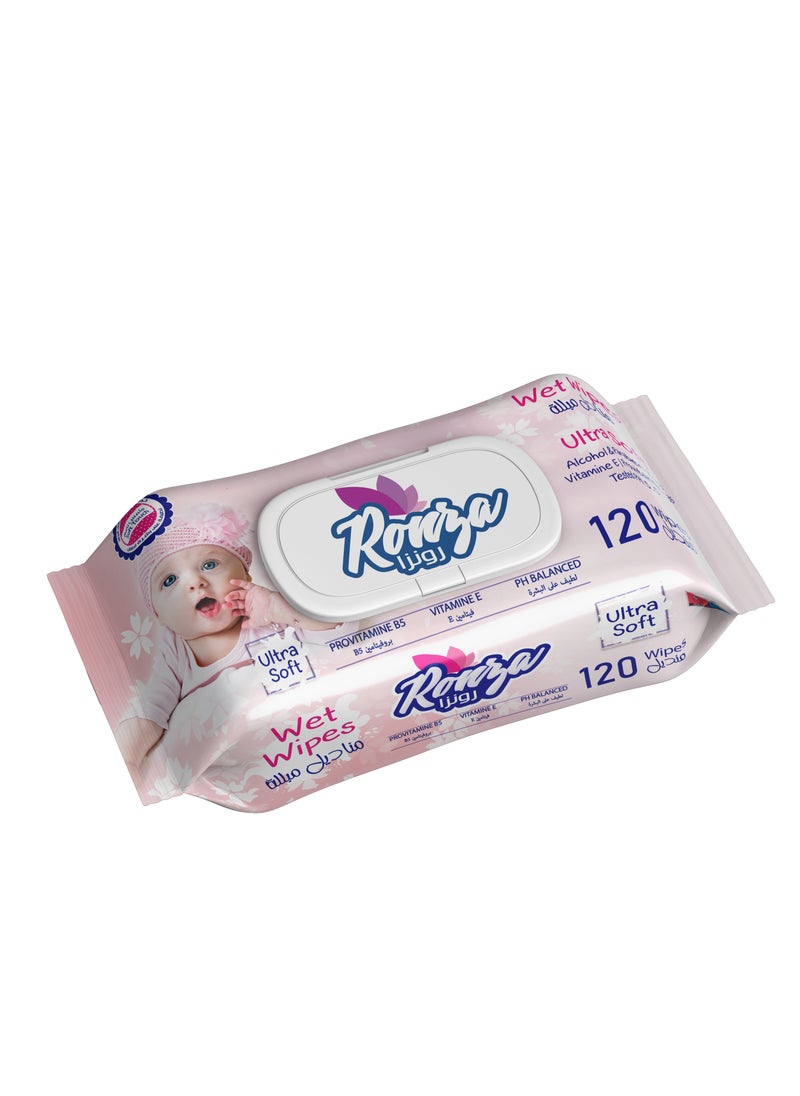 رونزا - مناديل مبللة للاطفال 120 منديل من رونزا - Image 1