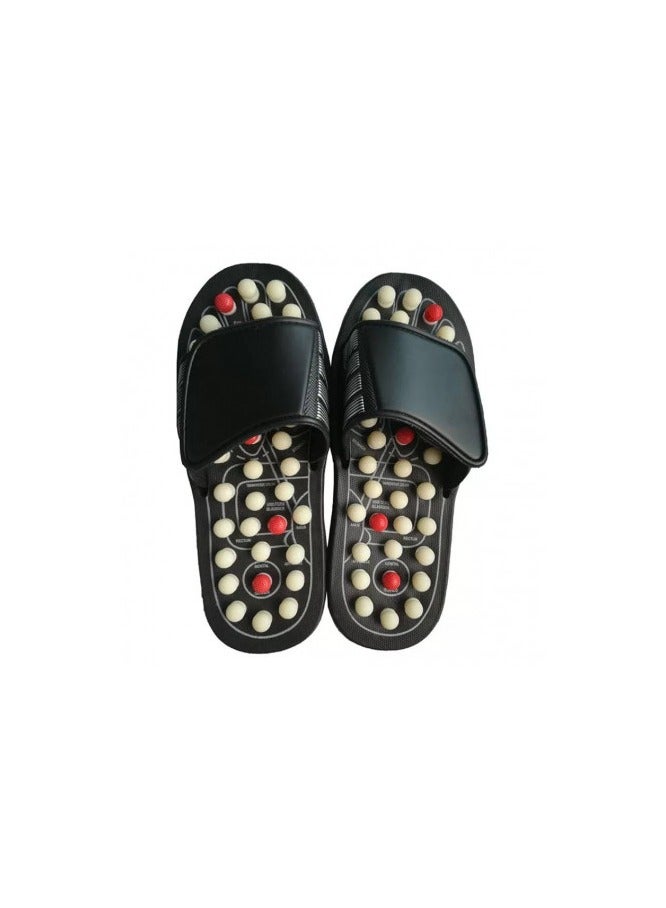 Beaupretty 1pair Magnetic Massage Slippers Foot Health Massage Shoes Rotating Tai Chi Gossip Slippers Rotating Tai Chi Gossip Massage Shoes  - Image 1