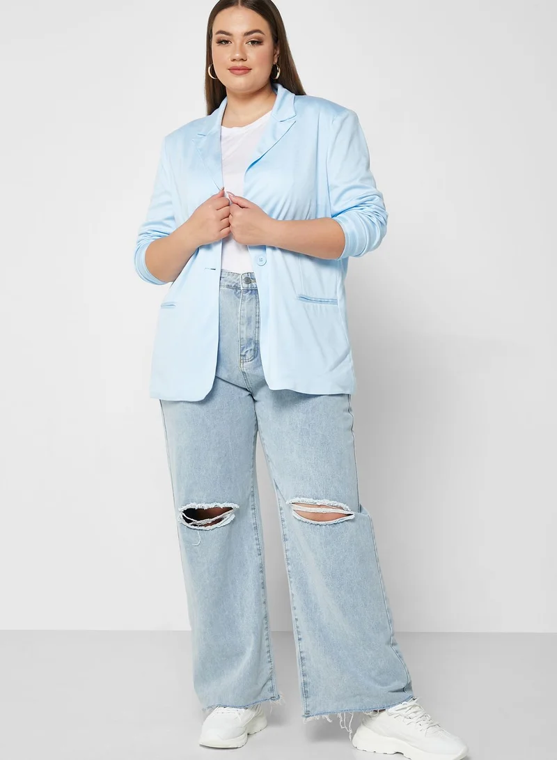 BRAVE SOUL Pocket Detail Solid Blazer