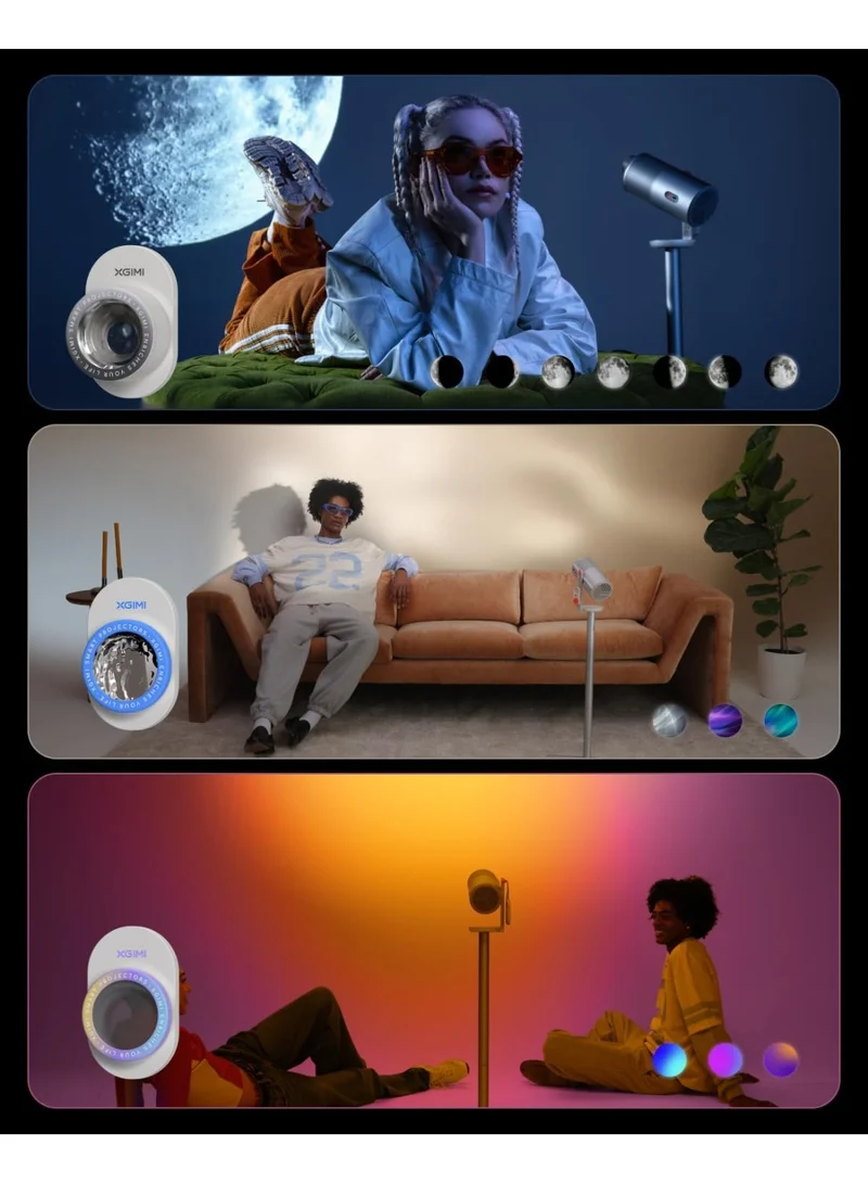 XGIMI Magnetic Creative Filters for XGIMI Mogo 4 Series | For Ambient & Immersive Experience w/ Quick Snap-On Assembly, With Built-in Ambient Music, Wave Gesture Control - 3 pack