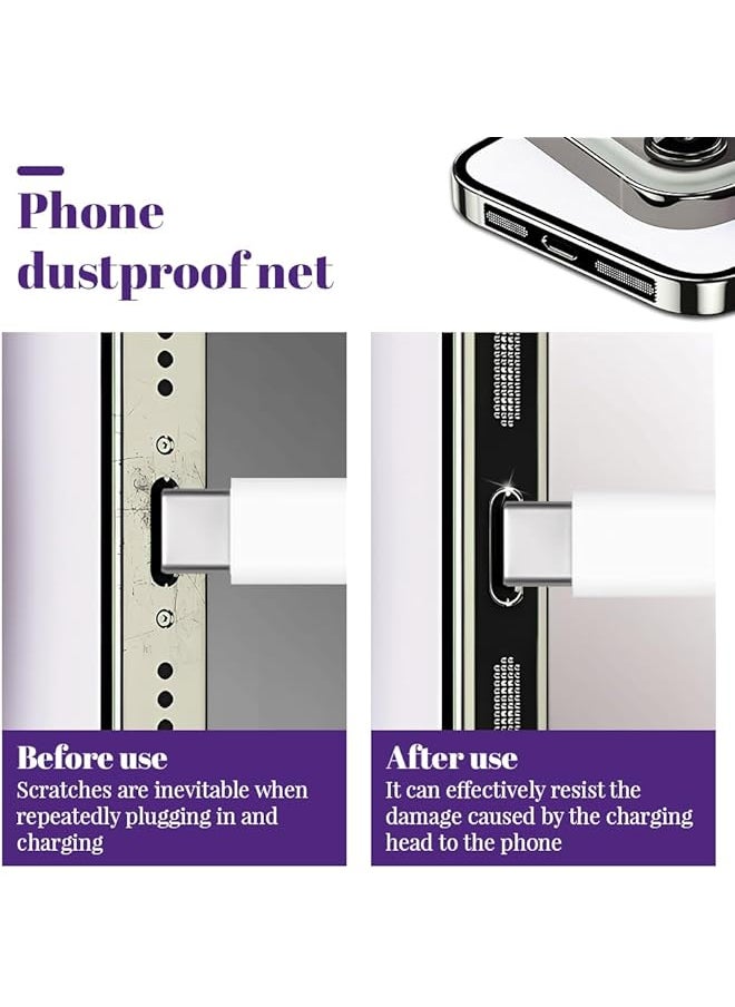 erorex - Dustproof Stickers Protector For Iphone Speaker 10Pcs Mobile Phone Speaker Mesh Anti Dust Adhesive Cover Phone Speaker Net Dustproof Adhesive Sticker Compatible With Iphone 15 Pro Max Series - Image 1