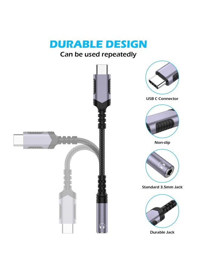 iMangoo USB C to 3.5mm Audio Headphones Adapter for Samsung Galaxy S24 S23 Ultra S22 Plus S21 S20, Type C to Aux Earphones Dongle Cable DAC for iPhone 15 Pro Max iPad 10 Google Pixel 8 7 7A 6 6A OnePlus Open - Image 4