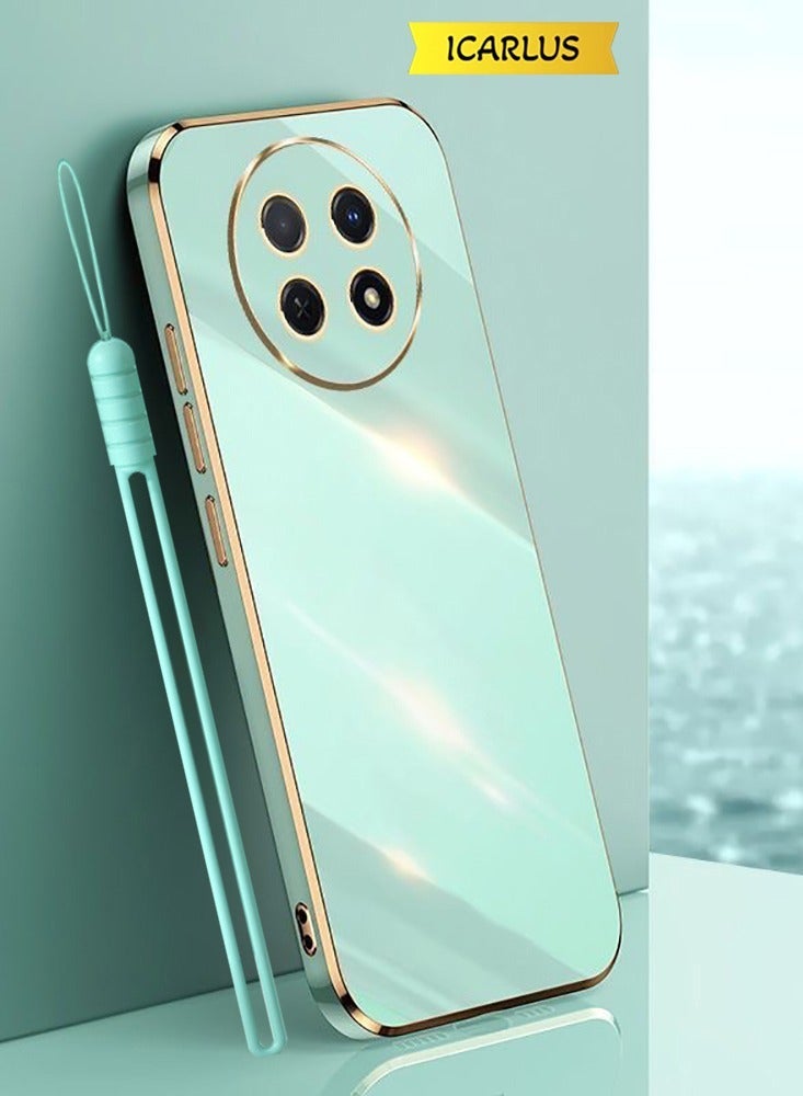 For Honor X9c 5G Case Glossy Electroplating TPU Protective Cover Gold-Green - Image 1
