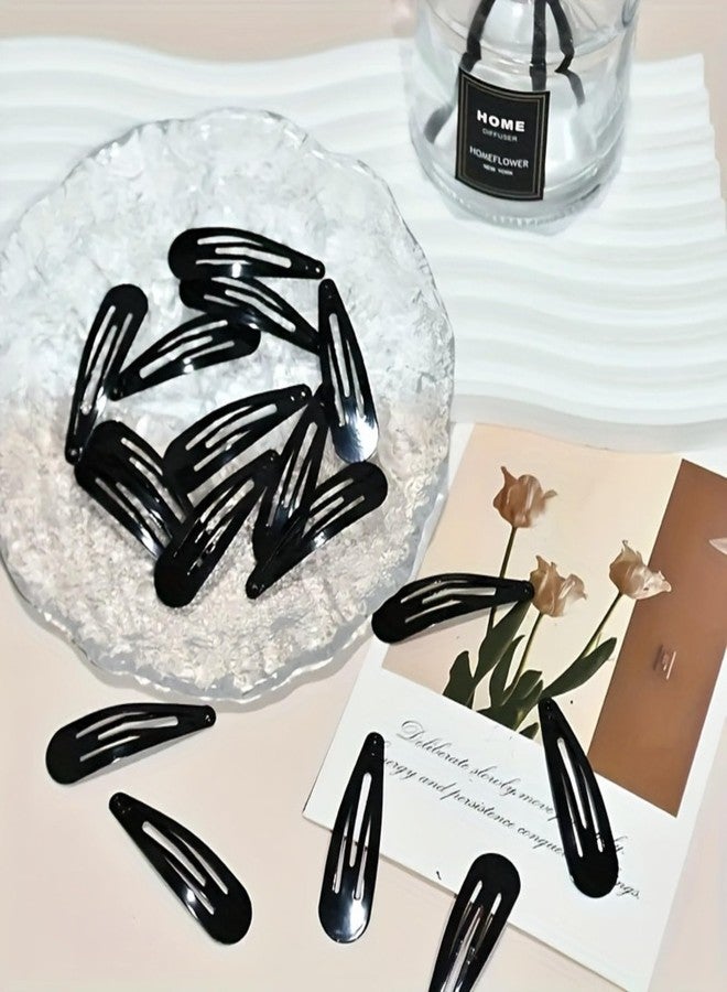 Cerrito Tic Tac Hair Clips Black Metal, 24 Pcs Snap Hair Clips 7 cm (2.76 Inch), Tik Tak Pins for Women, Girls & Kids, Big Size Strong Hold Hair Pins for Daily School, Home, Styling, Sectioning - Image 4